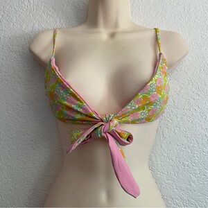 NEW Dippin Daisy's Floral Bikini Swim Top XS Beach Pool Retro Kawaii Flowers